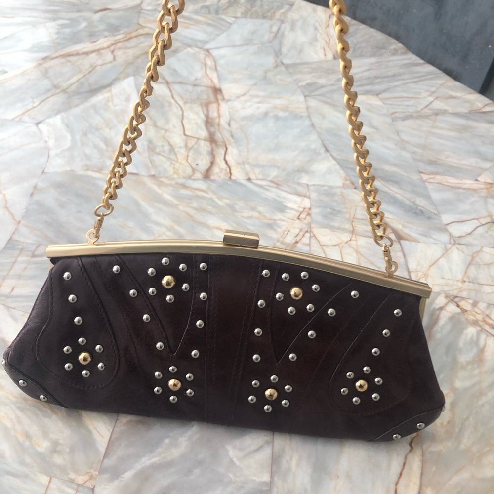 Brown evening bag